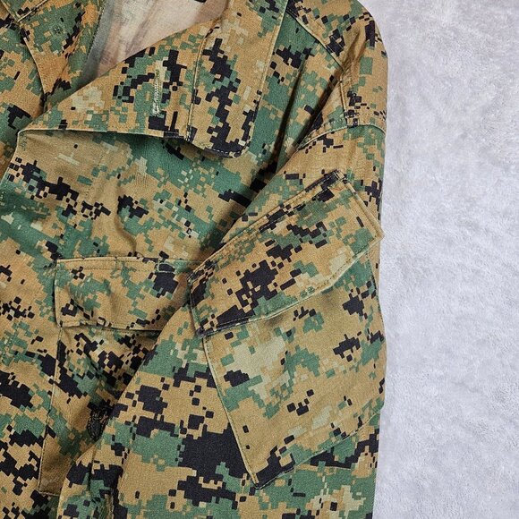 USMC Digital Woodland Camo Combat Jacket Size Medium BDU Cargo gorpcore outdoor - Picture 11 of 15